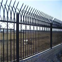 安斯杰喷塑竖管围栏 围墙栅栏 三根横梁锌钢护栏 焊接组装围栏 出口护栏厂家