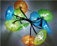 热带风情灯串 海滩风太阳伞电池灯
