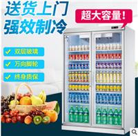 便利店饮料冰柜 鲜花保鲜柜冷藏展示柜 两门立式商用冷柜