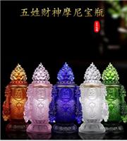 寺庙琉璃佛具生产厂家五财神摩尼宝瓶福禄寿琉璃香炉琉璃酥油灯琉璃油灯