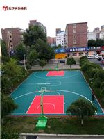 湘潭室外篮球场塑胶面层价格一平方米 彩色网球场地胶施工