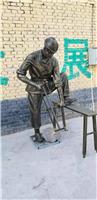 玻璃钢仿铜劳动人物雕塑城市建设人物雕塑广场工业园摆件