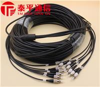 DVI光纤延长器LC-LC多模4芯室外铠装光纤跳线TPU野战光缆