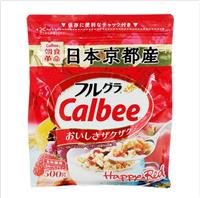 日本原装进口麦片 Calbee卡乐比京都产水果麦片500g 早餐冲饮即食