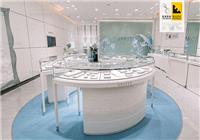 广州厂家制作设计钢化玻璃连锁店时尚圆形珠宝展示柜