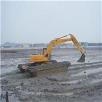 云南曲靖河道清淤挖掘机用于河道清理淤泥使用