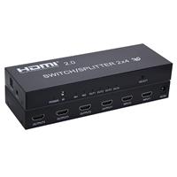 2进4出HDMI切换分配器 HDMI视频分配器 2X4信号切换器