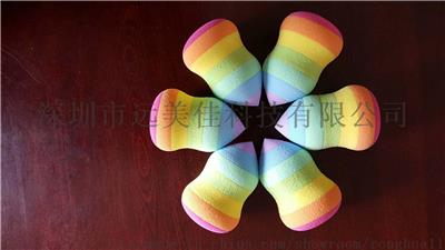 彩虹EVA羽毛球头 泡沫球 耐打eva彩色羽毛球 eva玩具制品