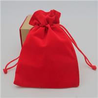 現貨紅色絨布首飾袋 廠家直銷環保絨布袋 珠寶首飾禮品束口袋