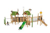 木质组合滑梯户外木质滑梯攀爬网亲子餐厅园林游乐设备室外儿童乐园非标定制