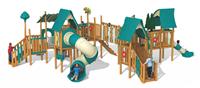 幼儿园木质滑梯组合滑梯儿童室外滑梯景区游乐设备广场小区公园