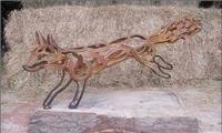 不锈钢镂空狗雕塑 动物雕塑定制