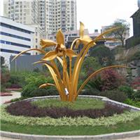 黑龙江绿地景观不锈钢兰花雕塑 植物雕塑工厂直销大型景观