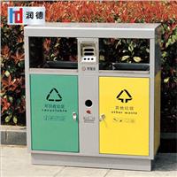 户外垃圾桶不锈钢果皮箱 分类 环保双筒 室外金属 环卫垃圾箱