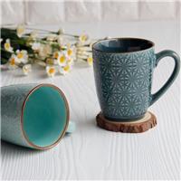 陶瓷马克杯厂家 浮雕陶瓷水杯批发 创意印花陶瓷水杯广告促销陶瓷杯
