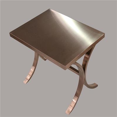 新款简约现代金属电镀不锈钢圆茶几后现代简约圆形客厅茶桌
