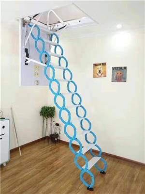 室内阁楼电动伸缩楼梯的安装方法