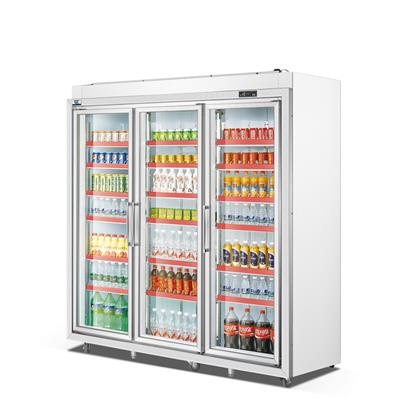 三门分体展示冷柜_超市饮料柜_冷藏展示冰柜FG20L3F