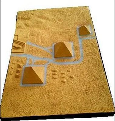 阿斯旺三金字塔沙盘 历史教室 教学模型 教具 历史摆件 沙盘模型
