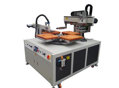 广州高效率双色丝印机玻璃配件转盘丝网印刷机 厂家加工定制
