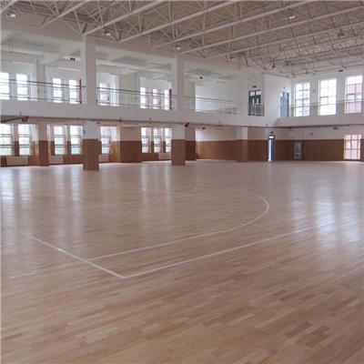 全国安装室内篮球场运动地板，羽毛球场B级枫木运动地板厂家直销