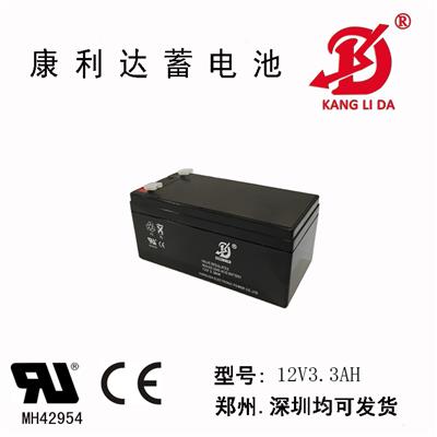 郑州康利达蓄电池12V3.3AH卷帘门电池 持久耐用免维护
