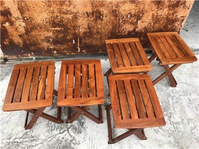 印尼柚木實木折疊凳