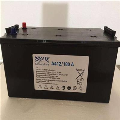 山东济南德国阳光A412/180A UPS不间断电源储能用胶体免维护蓄电池现货供应