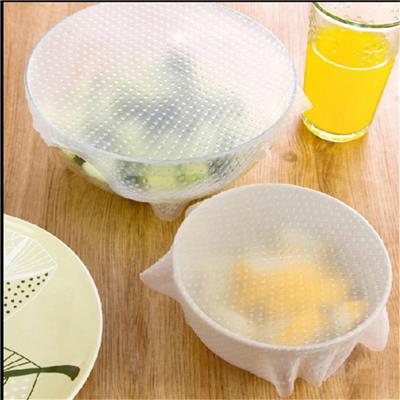 厂家直销食品级硅胶保鲜膜厨房用品透明密封保鲜碗盖大小可定制