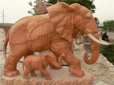 中铭盛世汉白玉大象石雕雕塑