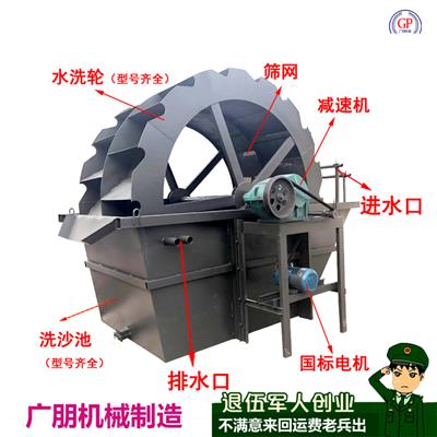 广朋轮式洗砂机2槽使用寿命长无易损件长期不用维修