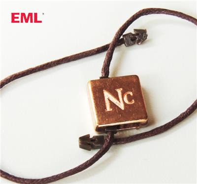 上海EML服裝輔料優質金屬吊粒190419CN4雙插蠟繩
