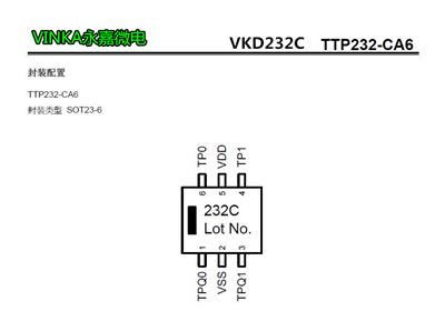 TTP232-CA6与VKD232C脚位完全兼容互换
