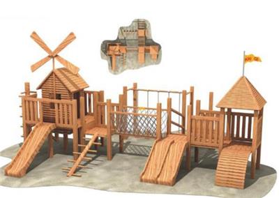 儿童游乐设备户外攀爬架型碳化防腐积木体育器材