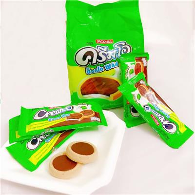 泰国原装进口零食珍珍Cream-O巧克力焦糖味椰奶味夹心饼干432g