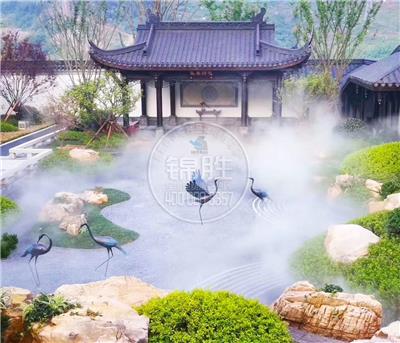 南京花园景观喷雾系统，园林喷雾设备，冷雾美观降温两不误