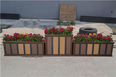 户外花箱木塑花箱铝塑结合花槽道路隔离护栏花箱市政绿化工程花箱