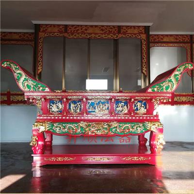 江苏寺院木雕元宝桌 常州寺庙供桌 木雕元宝桌