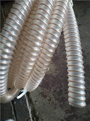 PU聚氨酯镀铜钢丝软管耐高压透明可伸缩工业风管