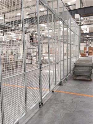 铝型材车间护栏网 框架铝型材车间隔离网 设备安全防护网