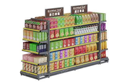 便利店超市钢木货架零食休闲食品展示架展柜陈列柜批发-惠诚货架