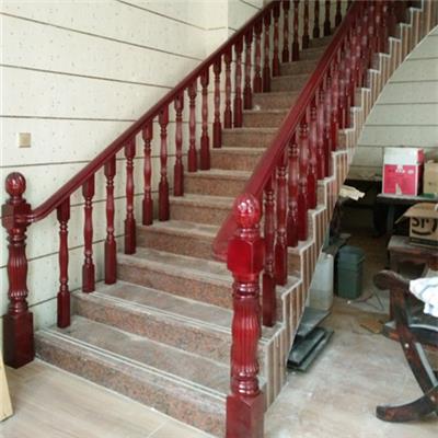 海口实木楼梯扶手弧形楼梯定制-海南省内上门测量包安装