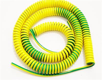 国标供应 双色黄绿弹簧线接地螺旋线 5平方4平方6平方10平方螺旋电缆