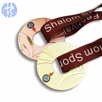 厂家定做金属圆环奖牌 创意无织带挂扣 金属的运动会比赛奖牌