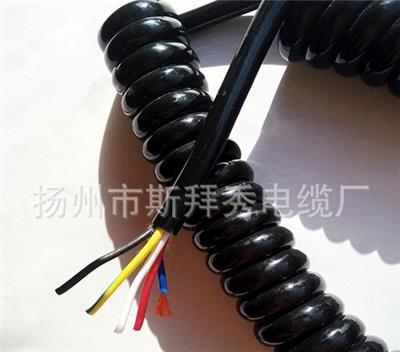 供应 1芯2芯5芯19芯8芯PUR护套螺旋电缆线/螺旋弹簧电缆