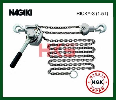日本NGK RICKY-3铝合金手扳葫芦正品 1.5T铝合金手扳葫芦价格