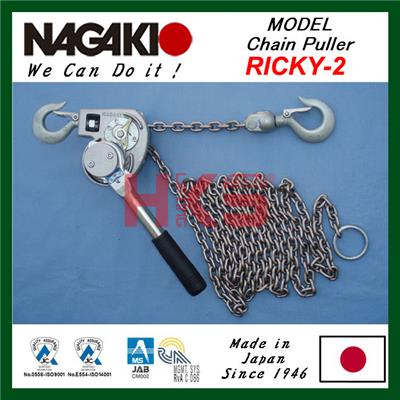 日本NGK铝合金棘轮紧线器RICKY-2，0.75T铝合金链条手扳葫芦