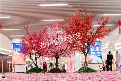 郑州厂家制作仿真樱花树人造古树假树商场开业典礼假桃花树