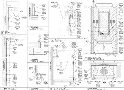 上海地产公司样板房施工图深化图纸深化设计案例