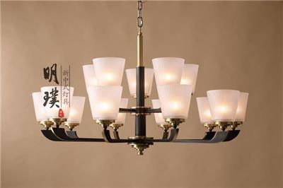 新中式禅意大吊灯仿古餐厅灯具